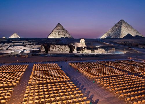 pyramids and sphinx night show