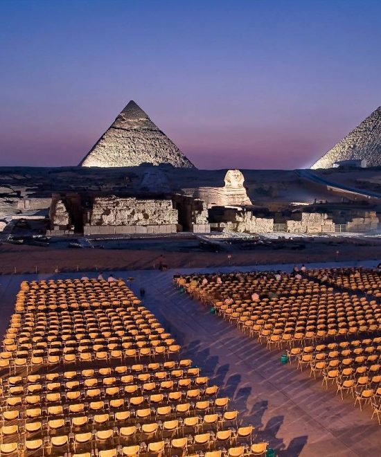 Sound and Light Show at the Pyramids of Giza – Night Tour from Cairo