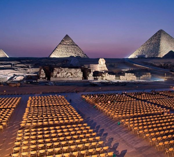 pyramids and sphinx night show