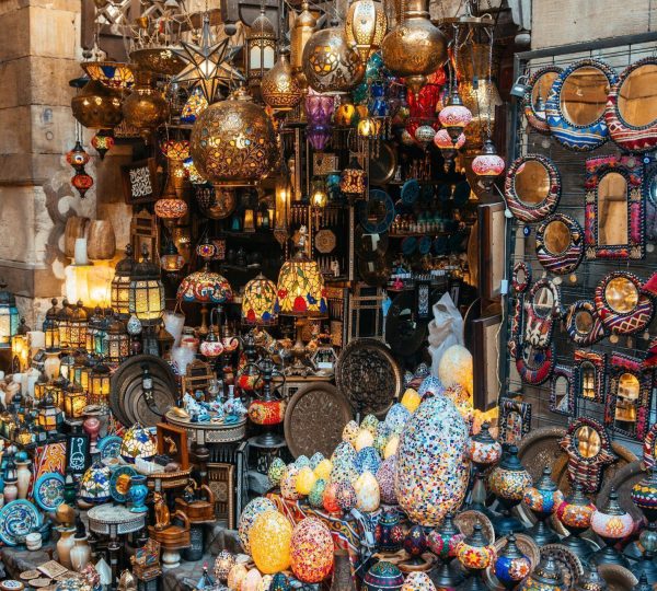 Colorful,Lamps,Are,Selling,At,Khan,El,Kalili,
