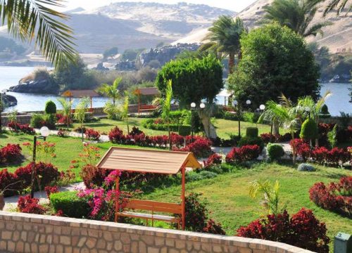 Botanical Garden in Aswan with rare plants and palm trees on Kitchener’s Island